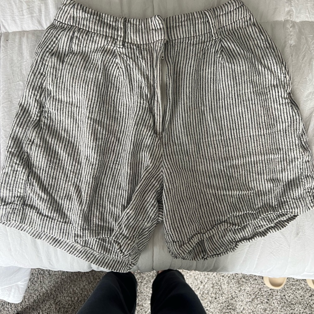 Old Navy Black and White Bermuda Shorts